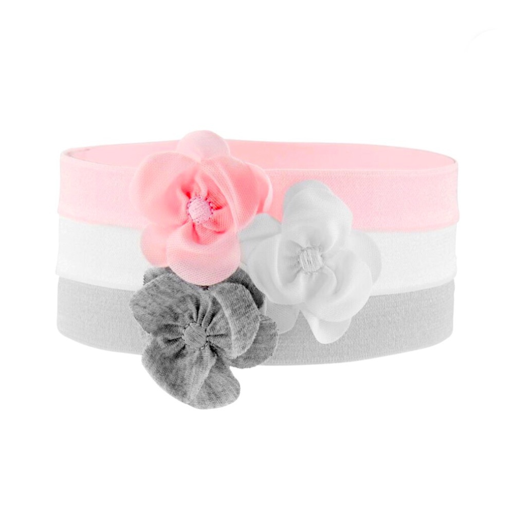 Carter’s 3-Pk Plume Head Bands Wraps, Baby Girl 12-24 Mos NWT